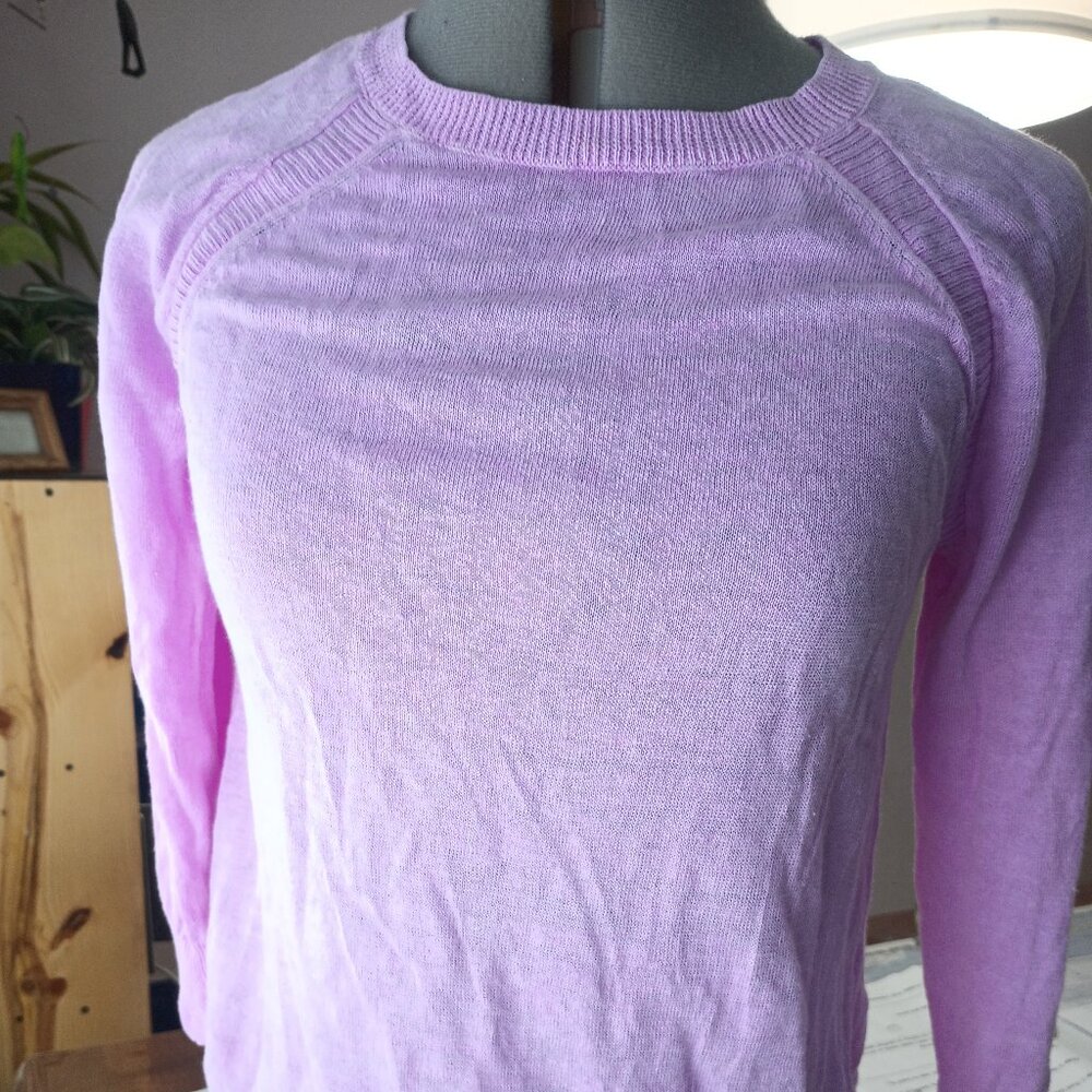J Crew linen sweater 3/4 sleeve Size Small